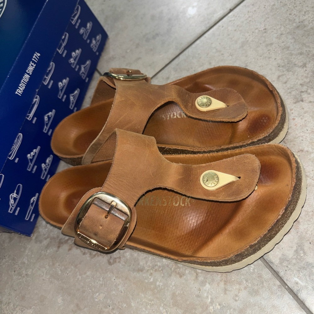 Birkenstock Big Buckle Gizeh Cognac - Picture 4 of 5
